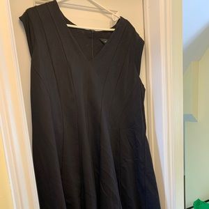 Black fit and flare dress